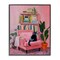 Stupell Industries Calm & Cozy Pink Interior Framed Giclee Design by Lil' Rue